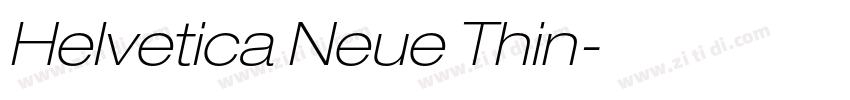 Helvetica Neue Thin字体转换